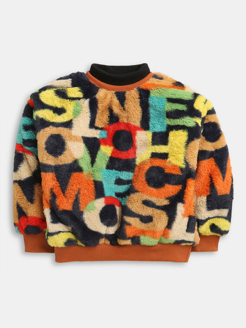 

Hopscotch Boys Multicoloured Printed Sweatshirt, Multi