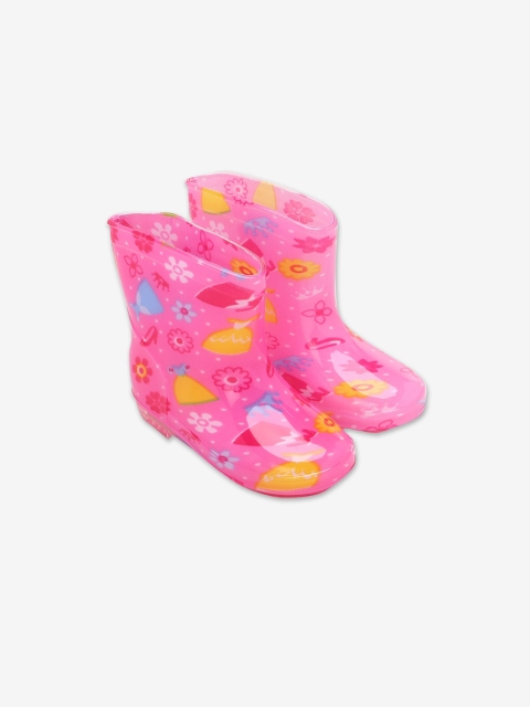 

Hopscotch Girls Pink Printed Rain Boots