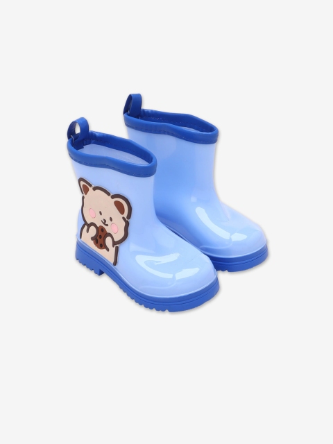 

Hopscotch Girls Blue Animal Printed Rain Boots