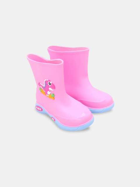 

Hopscotch Girls Pink Animal-Printed Rain Boots