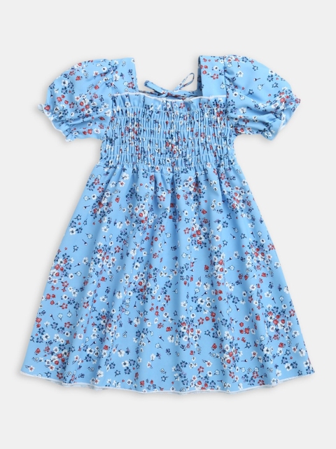 

Hopscotch Girls Blue Floral Fit & Flare Dress