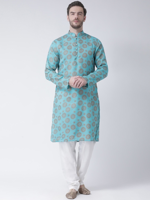 

SG LEMAN Men Blue Kurta with Pyjamas