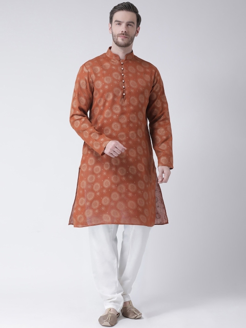 

SG LEMAN Men Brown Kurta with Pyjamas