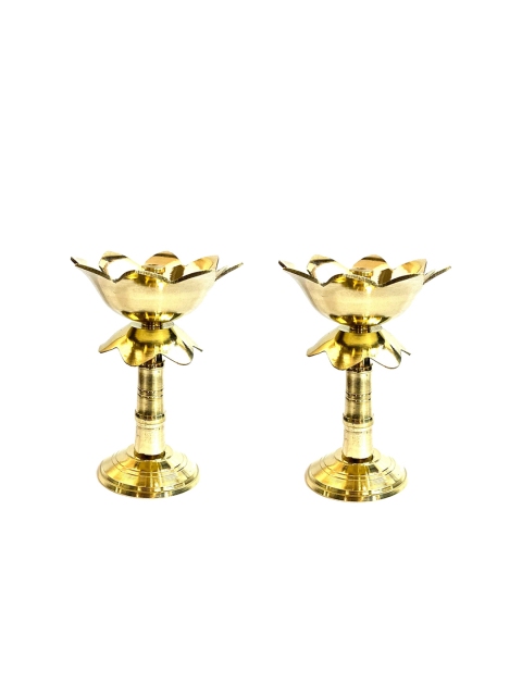 

Fashion Bizz Pack Of 2 Diyas, Gold