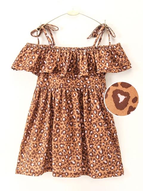 

CrayonFlakes Brown Floral Dress