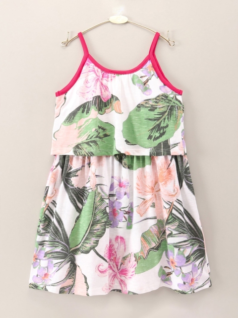 

CrayonFlakes Girls Off White Floral Dress