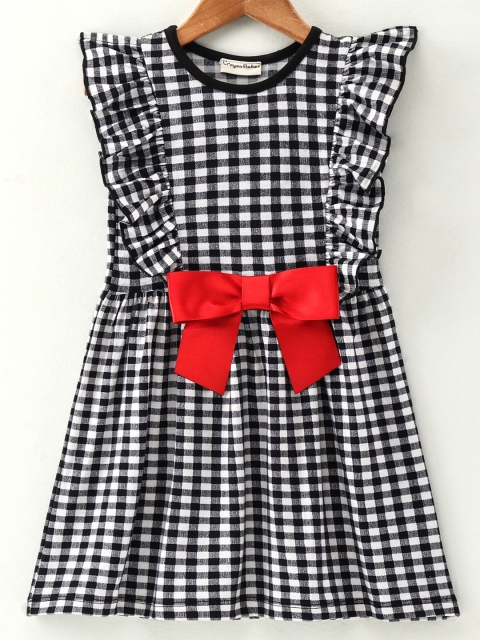 

CrayonFlakes Off White Checked Dress