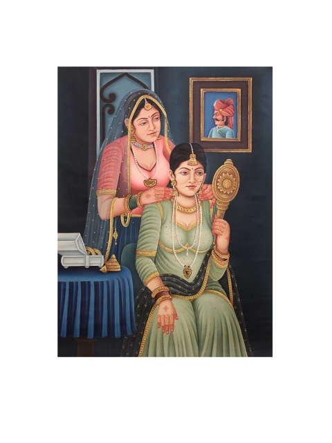 

Exotic India Multicoloured Religious Painting Wall Art, Multi