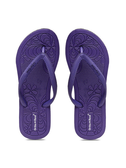 

Ortho Rest Women Purple Rubber Thong Flip-Flops