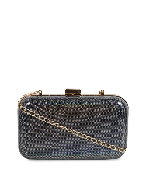 

LELYS Black & Blue Embellished Box Clutch