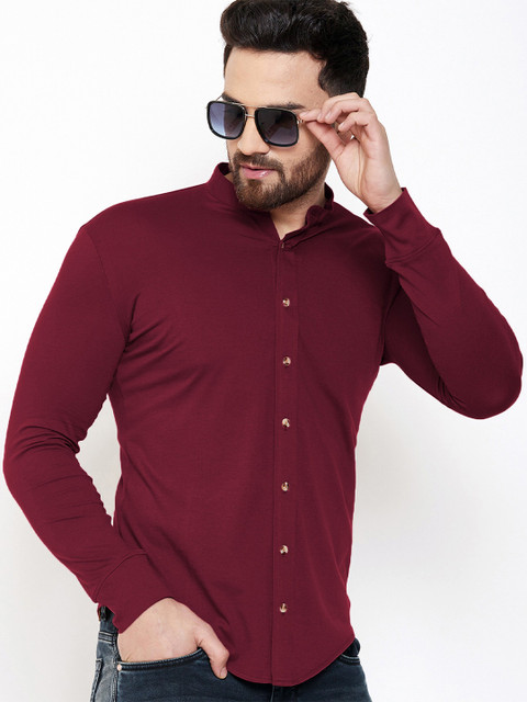 

GESPO Men Maroon Casual Shirt