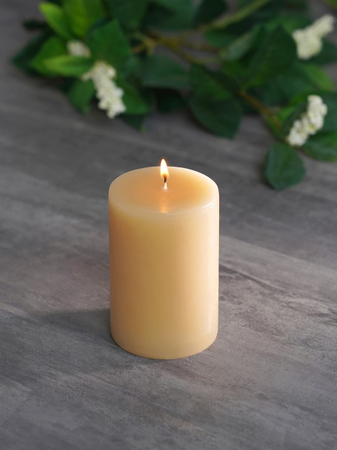 

Pure Home and Living Set of 2 Beige Large Divine Pillar Candle