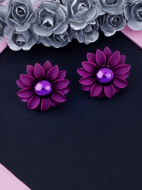 

Silver Shine Purple Contemporary Studs Earrings