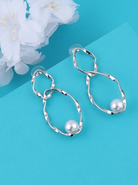 

Silver Shine Multicoloured Contemporary Hoop Earrings, Multi