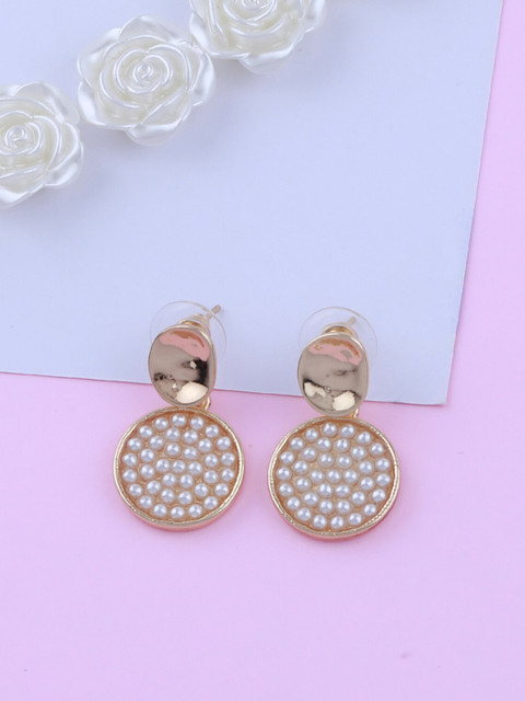 

Silver Shine Contemporary Stud Earrings, Gold