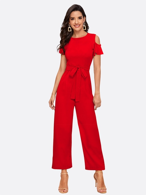 

LONDON BELLY Women Red Basic Jumpsuit