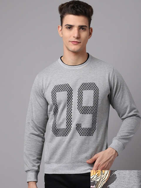 

Obaan Men Grey Printed Sweatshirt