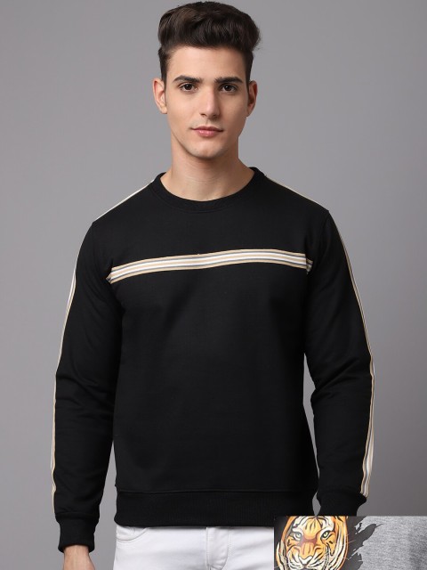 

Obaan Men Pack Of 2 Grey & Black Printed Sweatshirt
