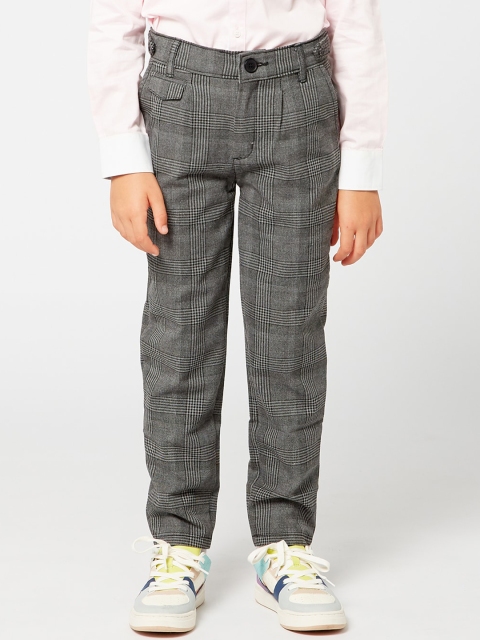 

One Friday Boys Grey Checked Trousers