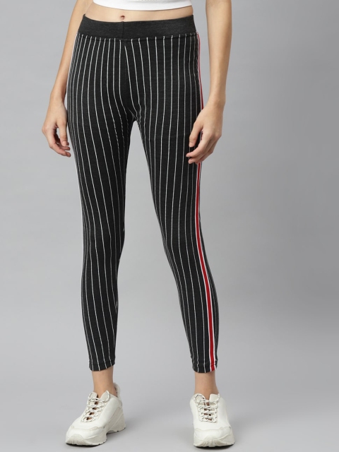 

Aarika Women Grey Striped Rapid Dry Track Pant