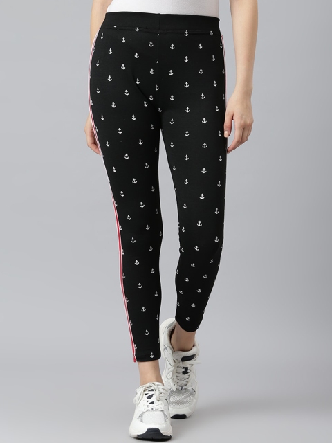 

Aarika Women Black Arrow Printed Rapid Dry Track Pant
