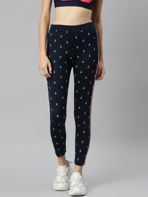 

Aarika Women Navy Blue & White Printed Tights