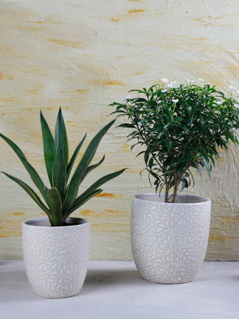 

The 7 DeKor White Ceramic Planter