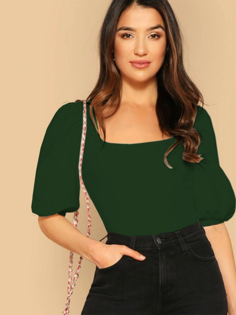 

Dream Beauty Fashion Women Green Solid Top