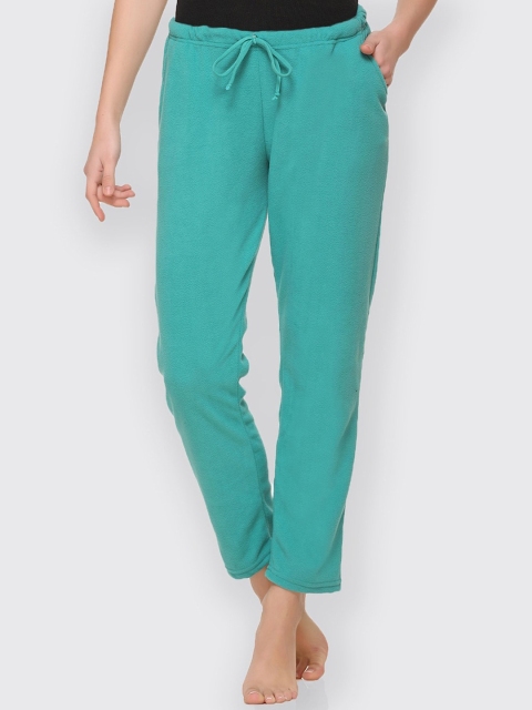 

Kanvin Women Green Solid Mid Rise Lounge Pant