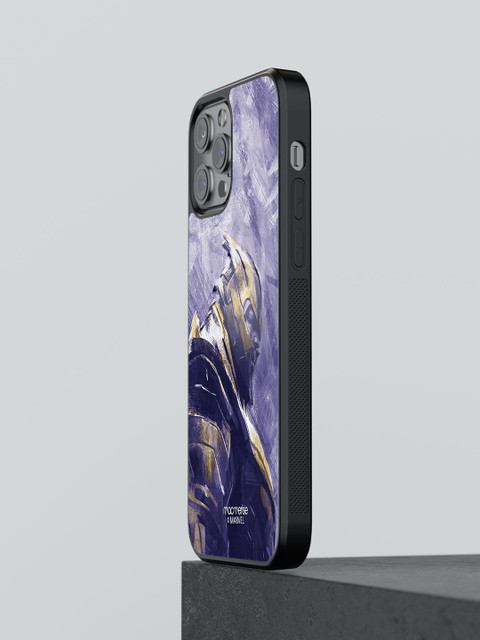 

macmerise Purple & Gold-Toned Thanos Print iPhone 12 Pro Phone Case