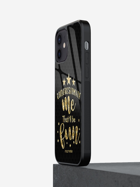 

macmerise Black And Gold Toned Printed iPhone 12 Mini Back Case
