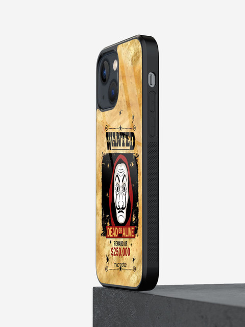 

macmerise Brown And Black Printed Glass iPhone 13 Back Case