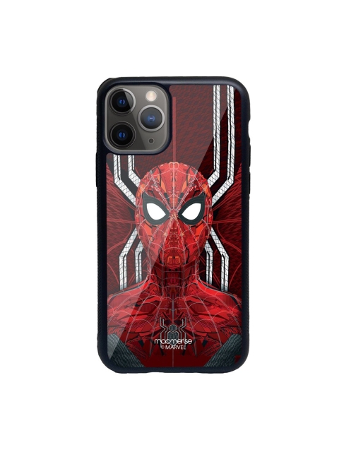 

macmerise Red Spiderman Printed Iphone 11 Pro Max Glass Mobile Case