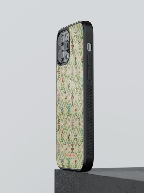

macmerise Green Floral Printed iPhone 13 Pro Back Case