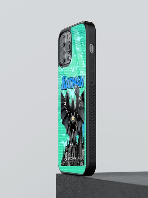 

macmerise Black & Green Printed Bat on the hunt Glass iPhone 13 Pro Back Case