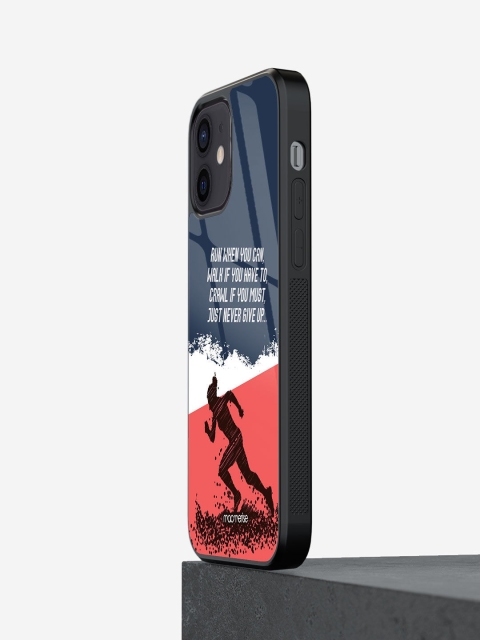 

macmerise Red & Blue Printed Iphone 12 Mini Glass Phone Case