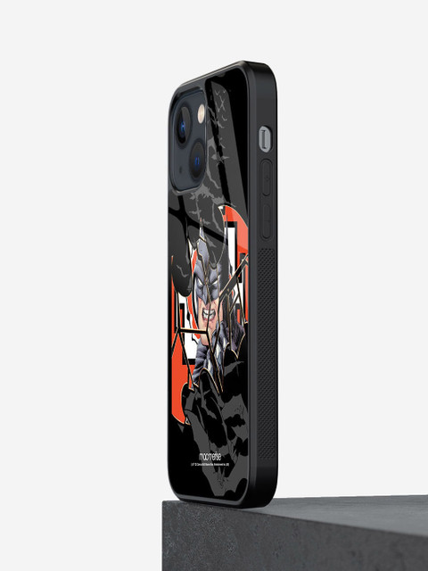 

Macmerise Black Angry Bat Printed iPhone 13 Mini Glass Back Case