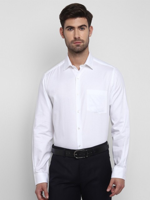 

Turtle Men White Self Design Regular Fit Cotton Formal Shirt