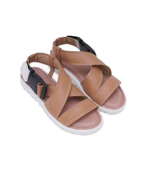 

Sole House Women Pink Open Toe Flats With Buckles