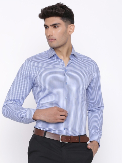 

Tistabene Men Blue Comfort Micro Gingham Checked Formal Shirt