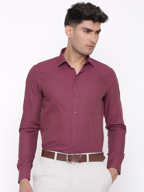 

Tistabene Men Maroon Printed Comfort Formal Shirt