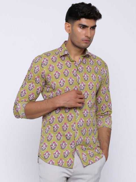 

Tistabene Men Green Comfort Printed Casual Shirt
