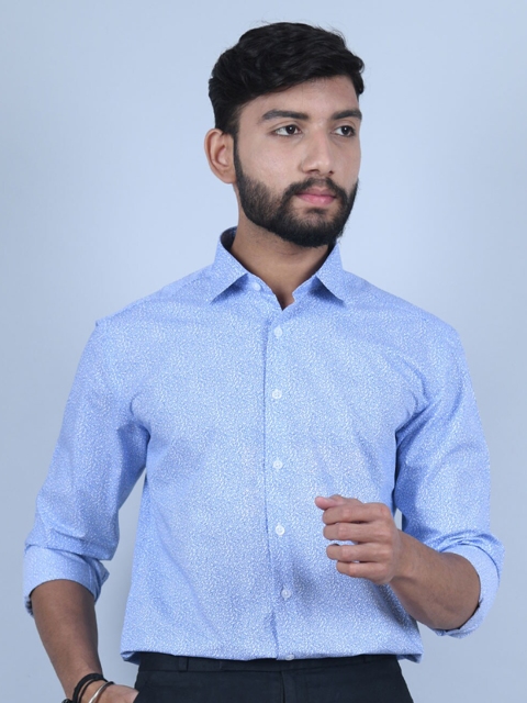 

Tistabene Men Blue Comfort Floral Printed Casual Shirt