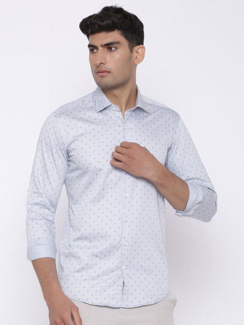 

Tistabene Men Blue Comfort Printed Cotton Casual Shirt