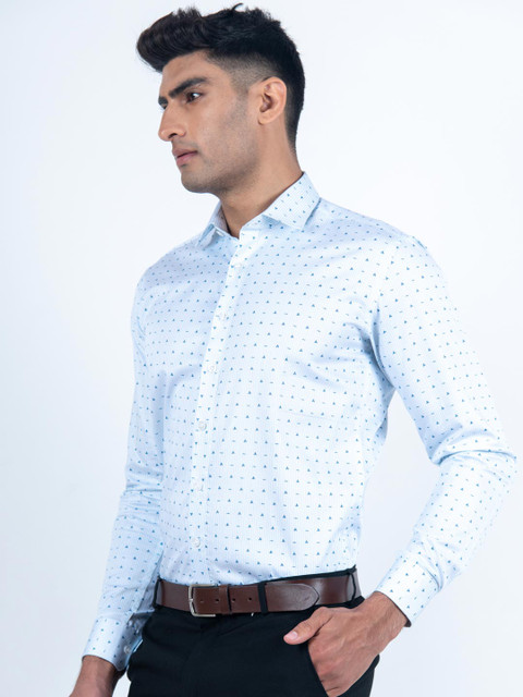 

Tistabene Men Blue Comfort Printed Casual Shirt