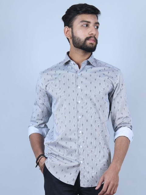

Tistabene Men Black Comfort Floral Printed Casual Shirt