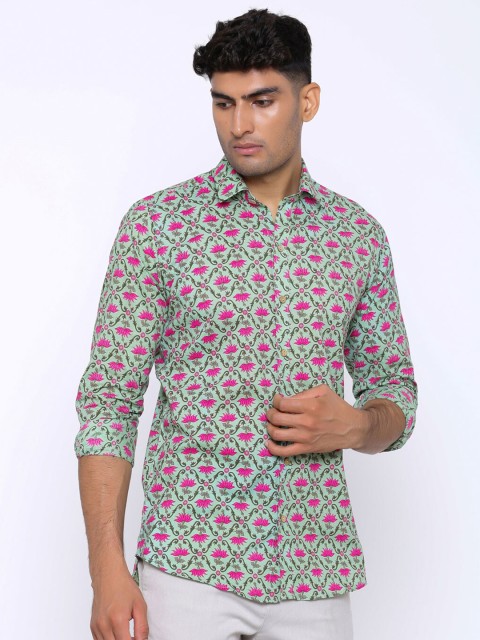 

Tistabene Men Pink Comfort Floral Printed Casual Shirt