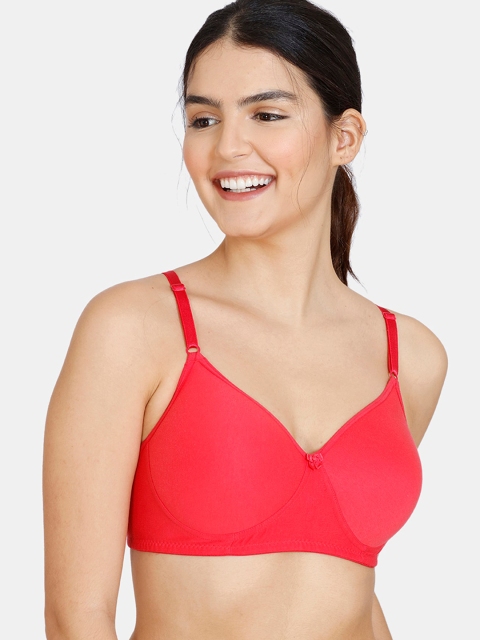 

Rosaline by Zivame Pink Lightly Padded & Non Wired Solid Bra