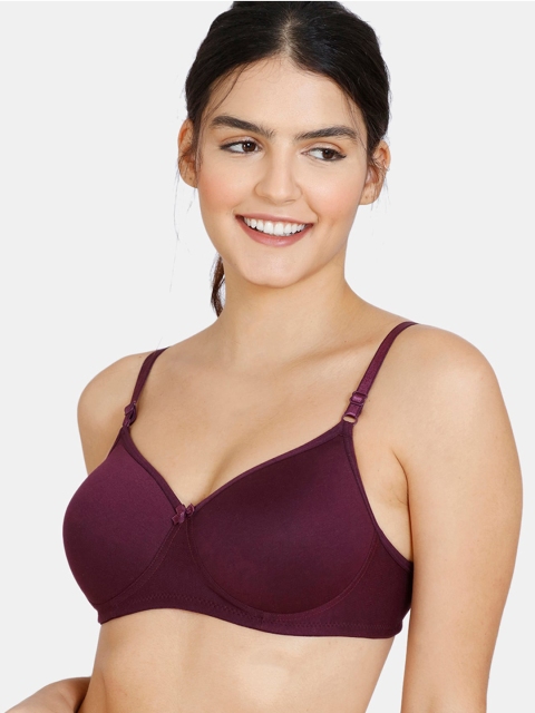 

Rosaline by Zivame Purple Lightly Padded & Non Wired Solid Bra