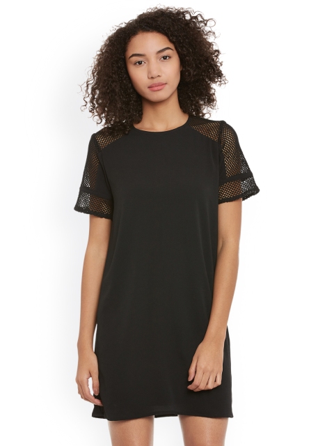

Femella Women Black Solid A-Line Dress